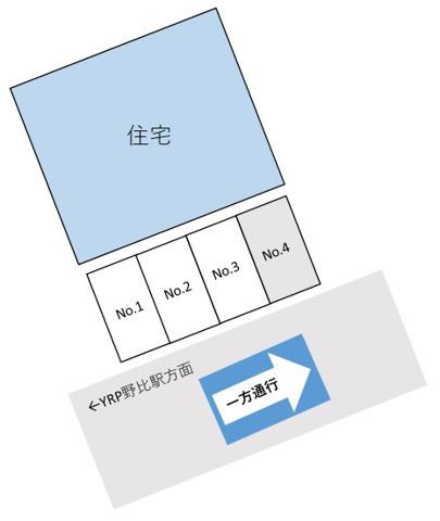 保坂駐車場の駐車配置図