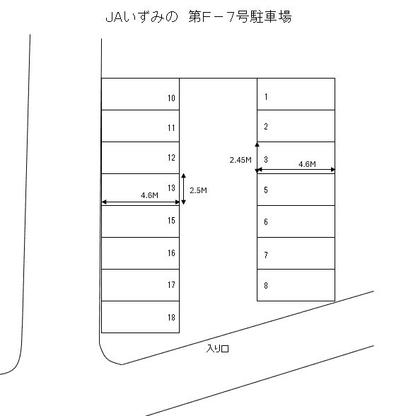 JAいずみの第F-7駐車場の駐車配置図