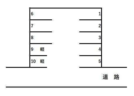 村上豪將駐車場の駐車配置図