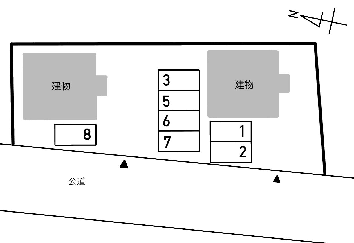 クールスＡの駐車配置図