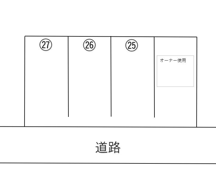 鴨江第3駐車場の駐車配置図