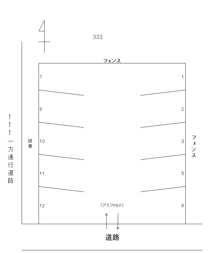 岩倉－333の駐車配置図