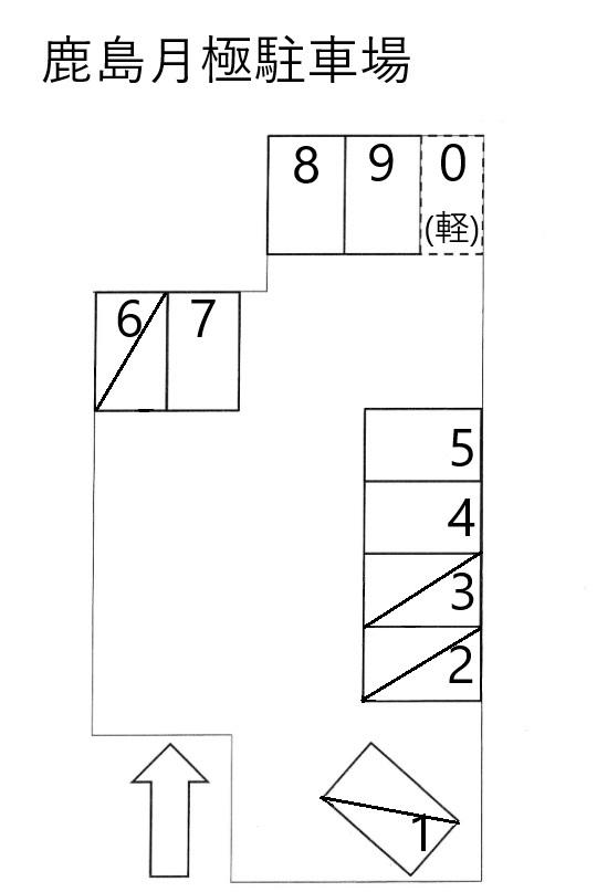 鹿島月極駐車場の駐車配置図