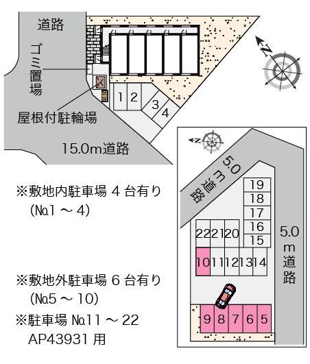 堀川町Ⅲ(44274)の駐車配置図