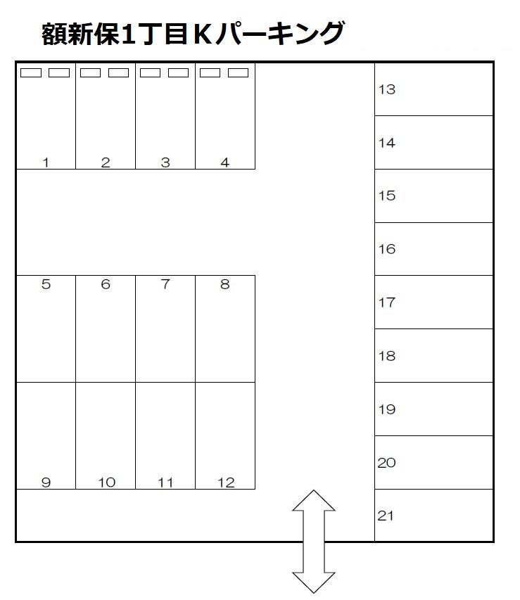 額新保1丁目Ｋパーキングの駐車配置図