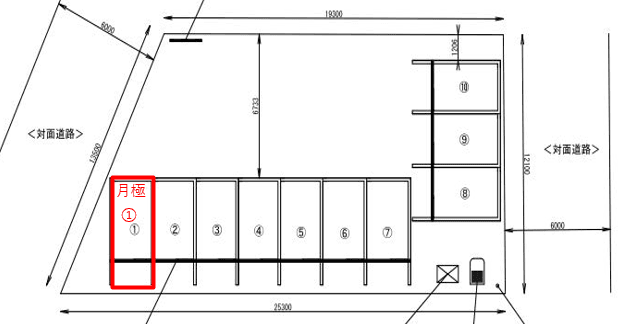 米原駅前第１４の駐車配置図
