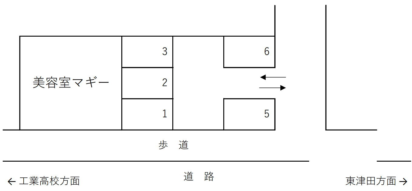 松井駐車場（古志原）の駐車配置図