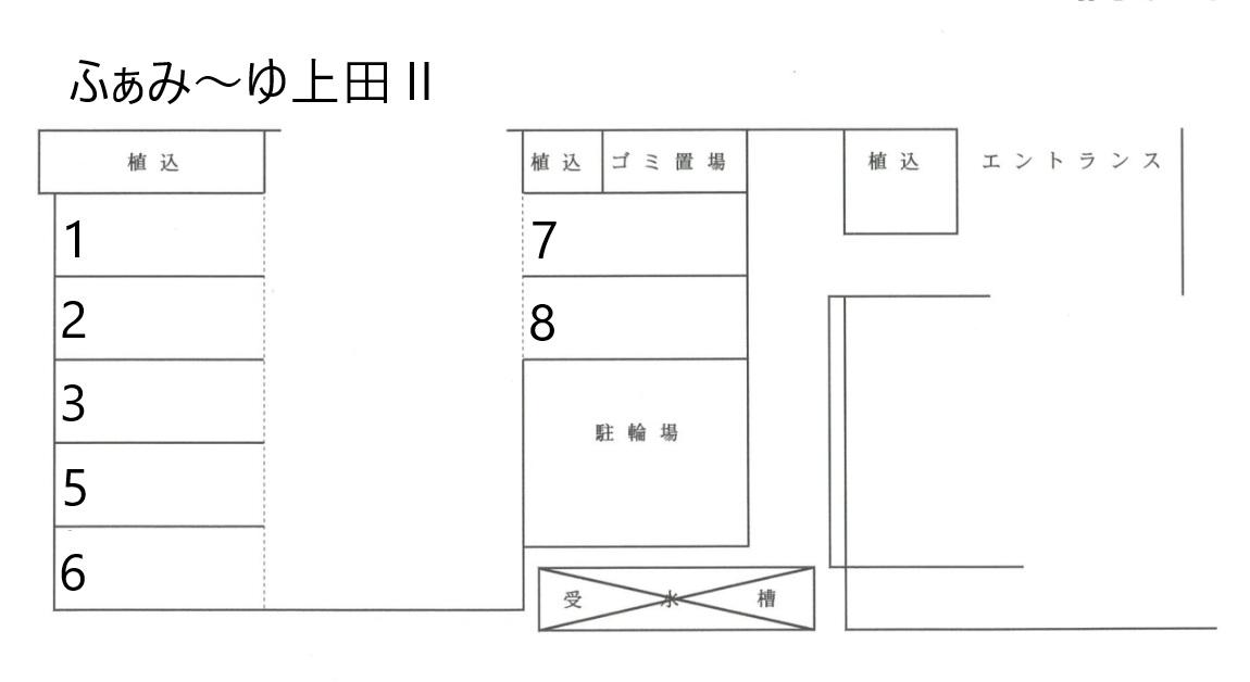 ふぁみ～ゆ上田Ⅱ駐車場の駐車配置図