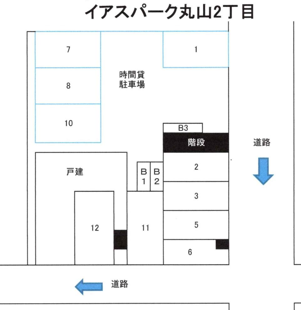 イアスパーク丸山２丁目の駐車配置図