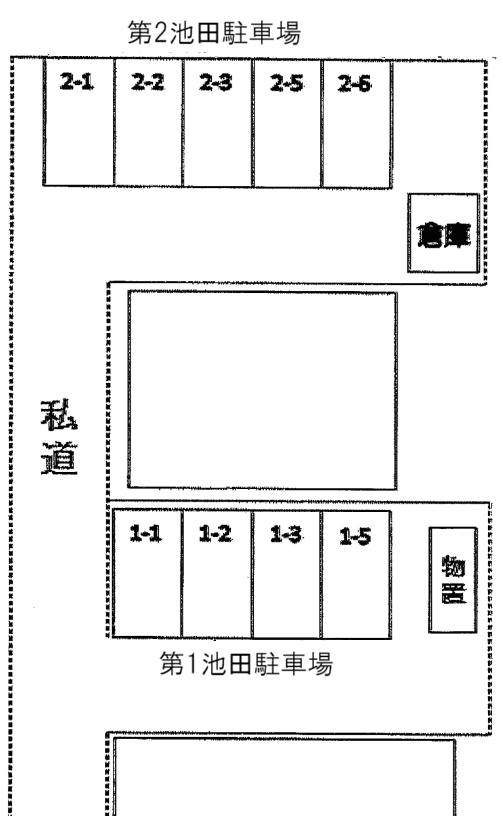 第2池田駐車場の駐車配置図