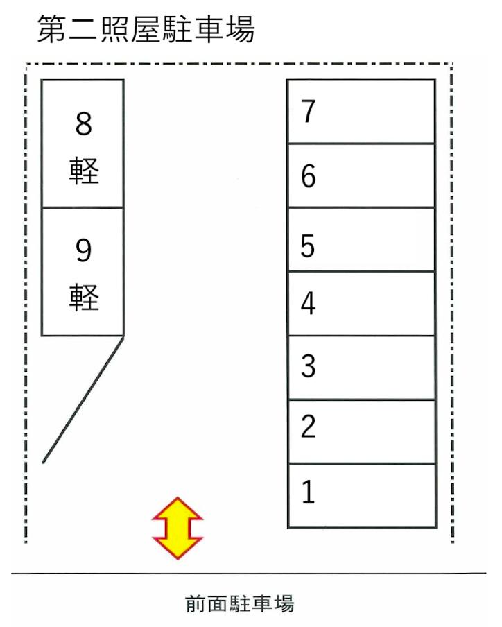 第二照屋駐車場の駐車配置図