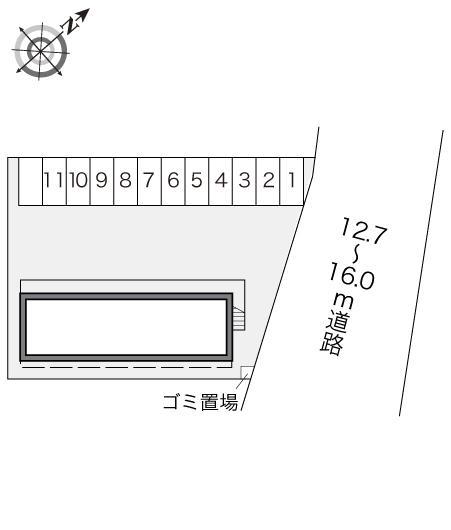 ボヌール成田(16707)の駐車配置図