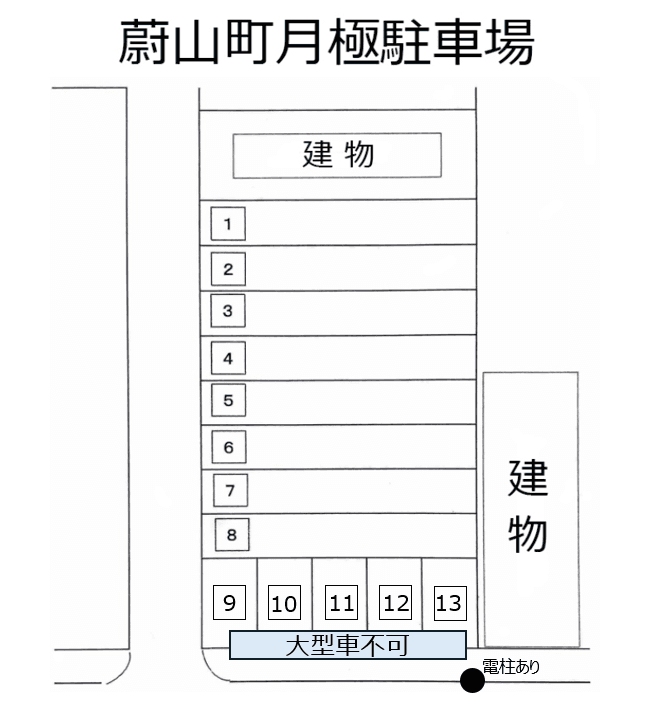 蔚山町月極駐車場の駐車配置図