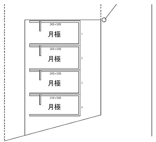 ビーフラット国分寺光町3丁目の駐車配置図