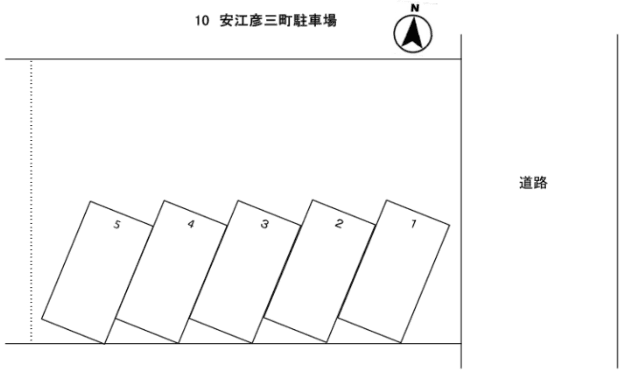 安江彦三町駐車場の駐車配置図