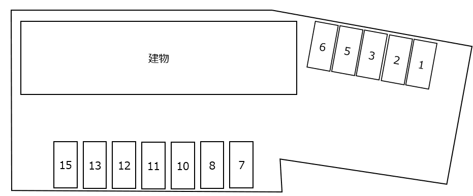 グリーンハイツ中沢の駐車配置図