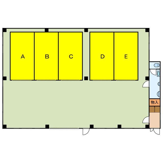 粟宮ガレージの駐車配置図