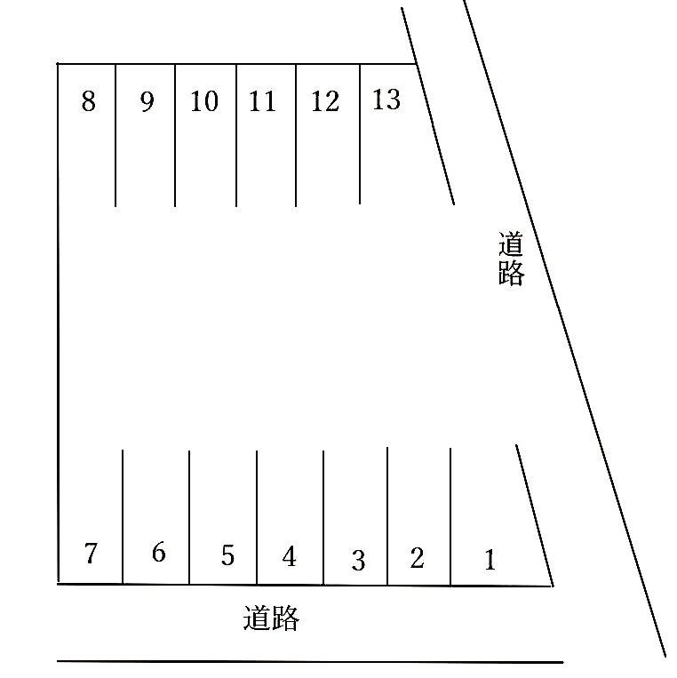 錦江台駐車場の駐車配置図