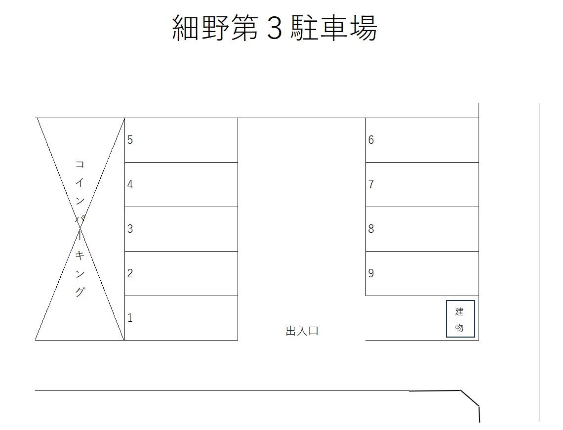 細野第３駐車場の駐車配置図