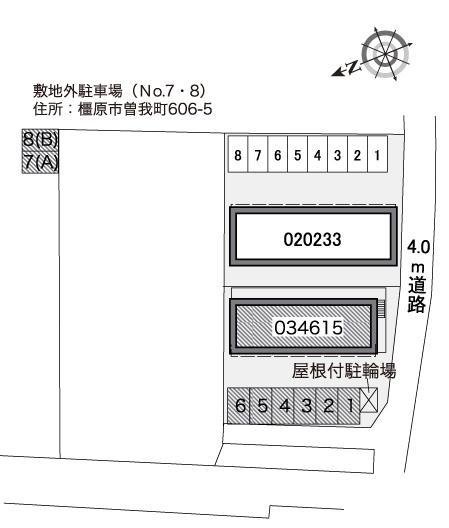 曽我(34615)の駐車配置図
