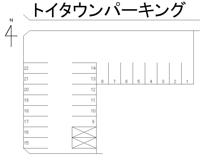 トイタウンパーキングの駐車配置図