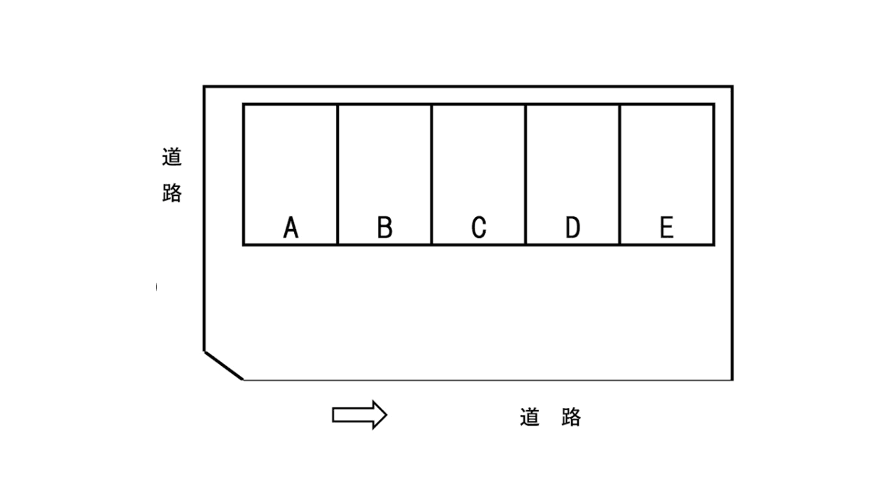 天白原ガレージの駐車配置図