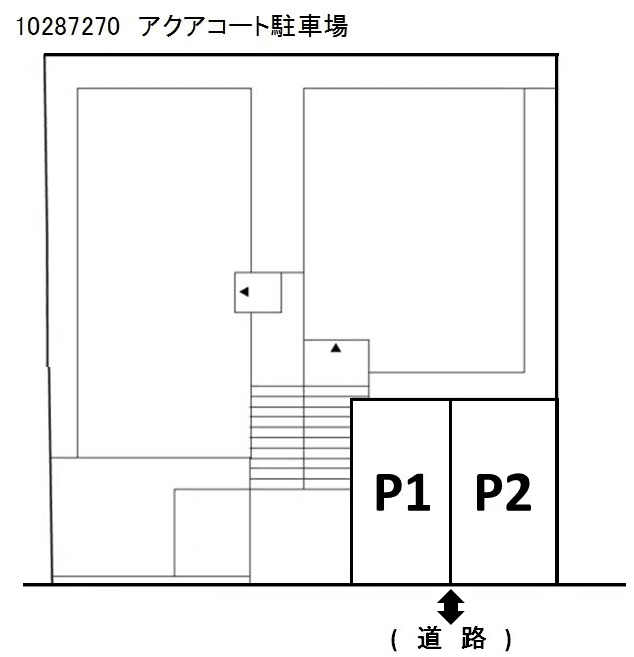 アクアコート駐車場の駐車配置図