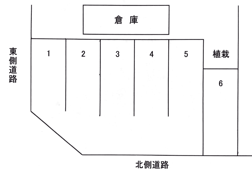 藤山第2駐車場の駐車配置図