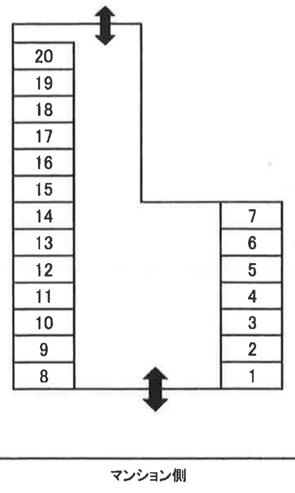 サンライトパーキングⅡの駐車配置図