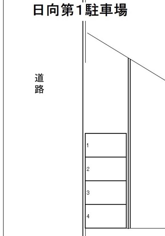 日向第1駐車場の駐車配置図