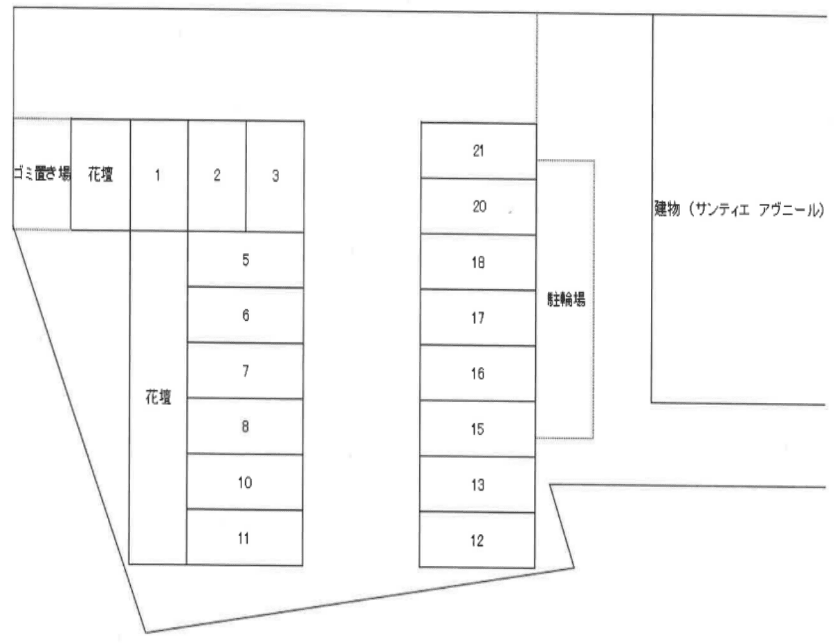 サンティエ・アヴニールの駐車配置図