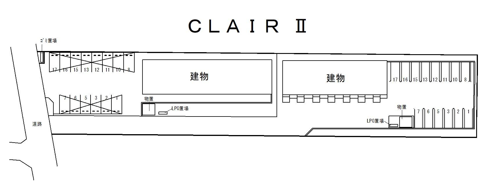 ＣＬＡＩＲ Ⅱの駐車配置図