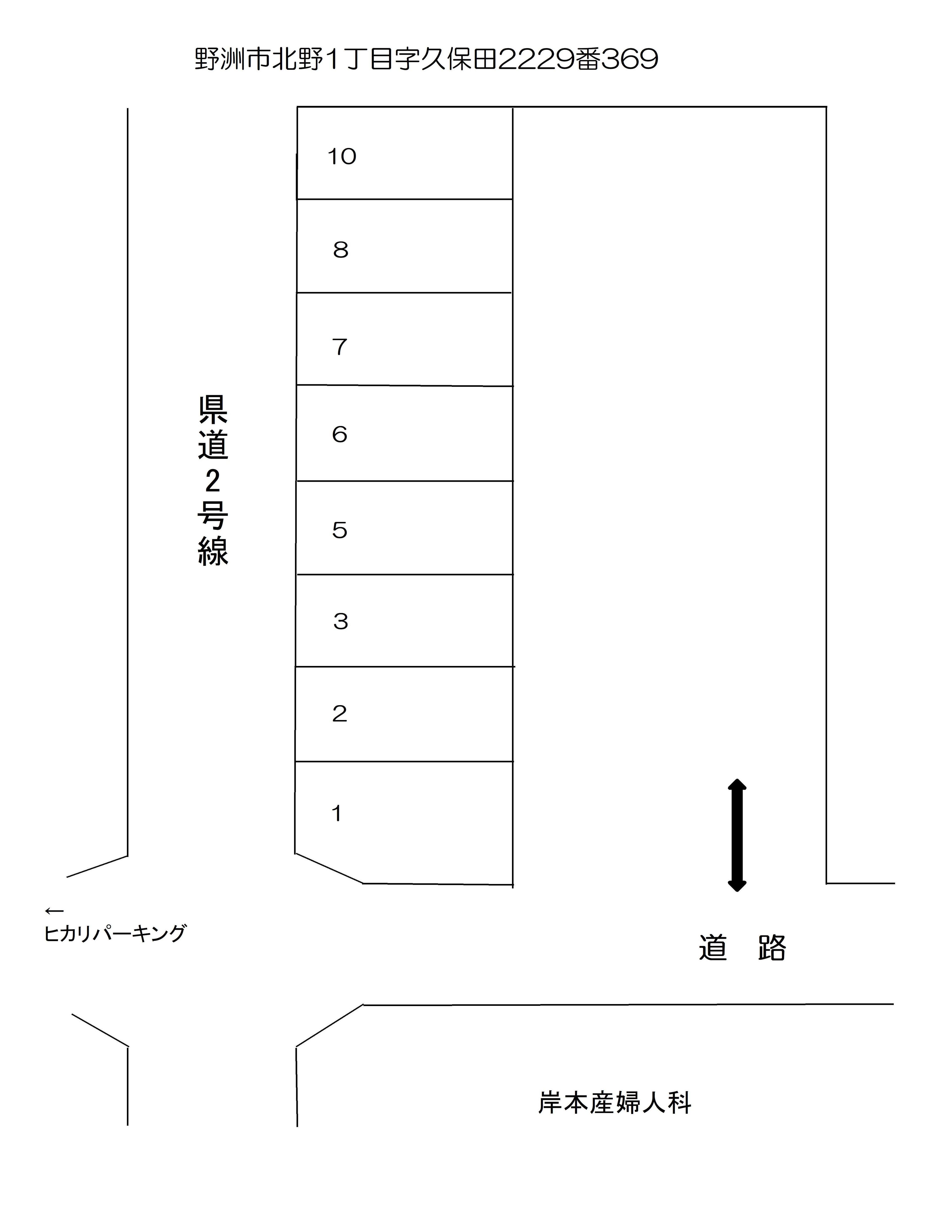 白井駐車場の駐車配置図