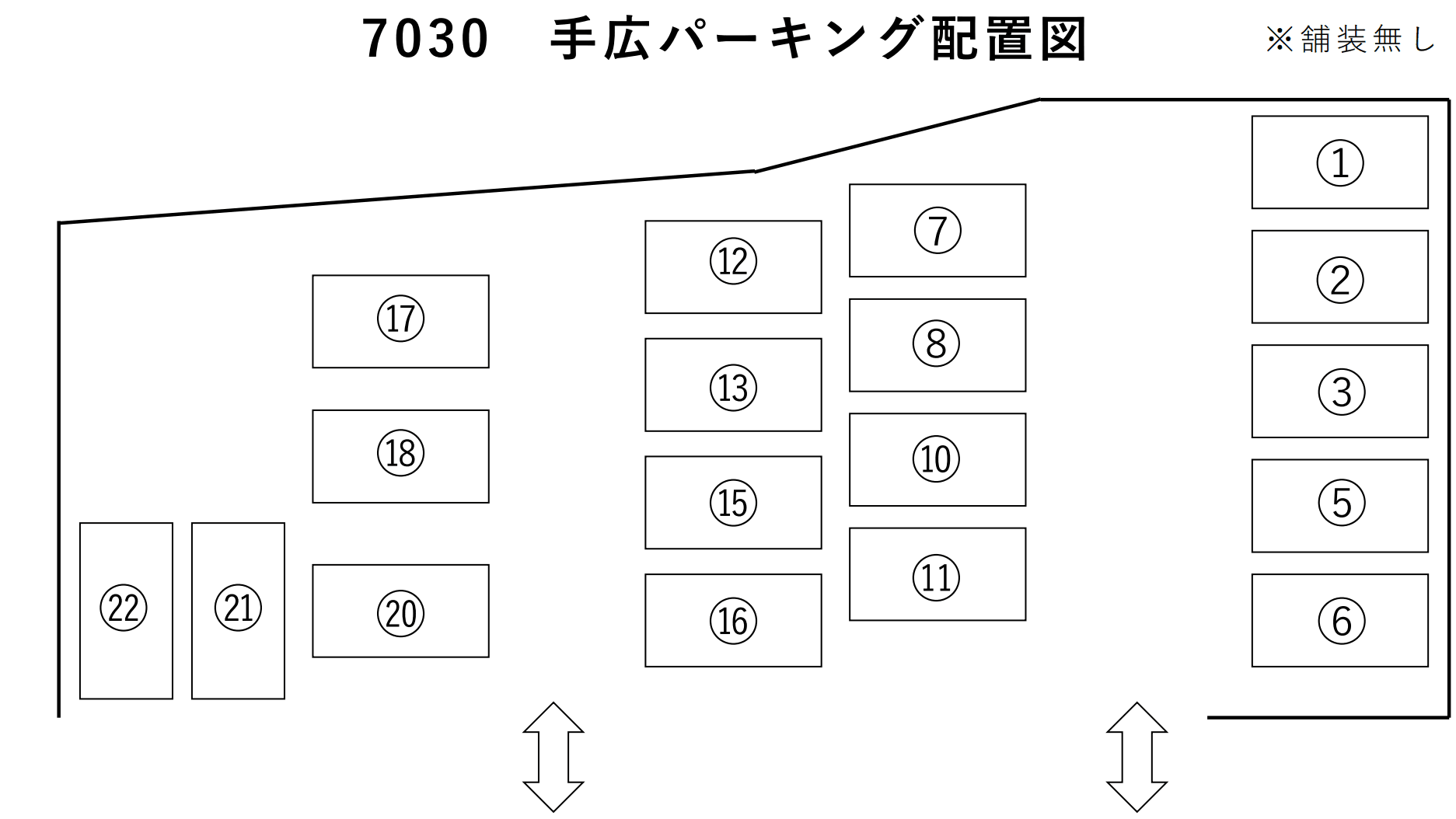 手広パーキングの駐車配置図