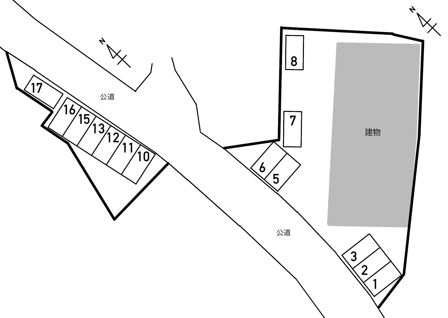 トス-元町の駐車配置図