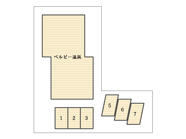 ベルビー追浜駐車場の駐車配置図