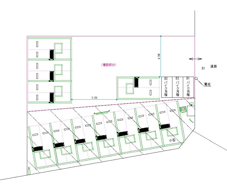 B-PARK5ふじみ野清見の駐車配置図