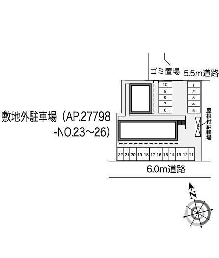 エスポ牛川通Ⅲ(35321)の駐車配置図