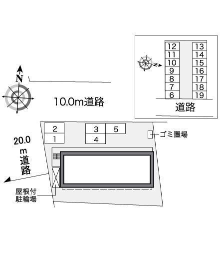 インフィニティ前橋南(38759)の駐車配置図
