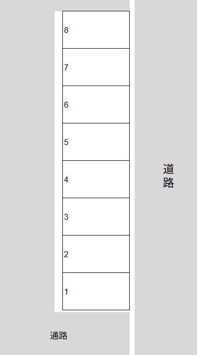 伊藤第三パーキングの駐車配置図