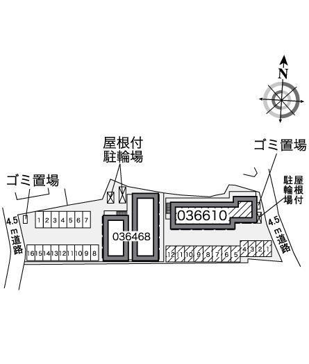 ノースアイランド(36610)の駐車配置図