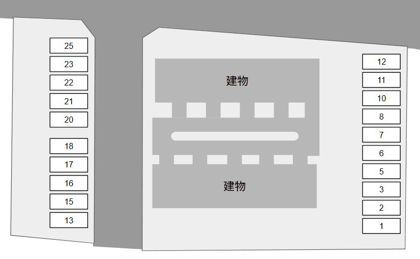 グラシア下郷 Ａの駐車配置図