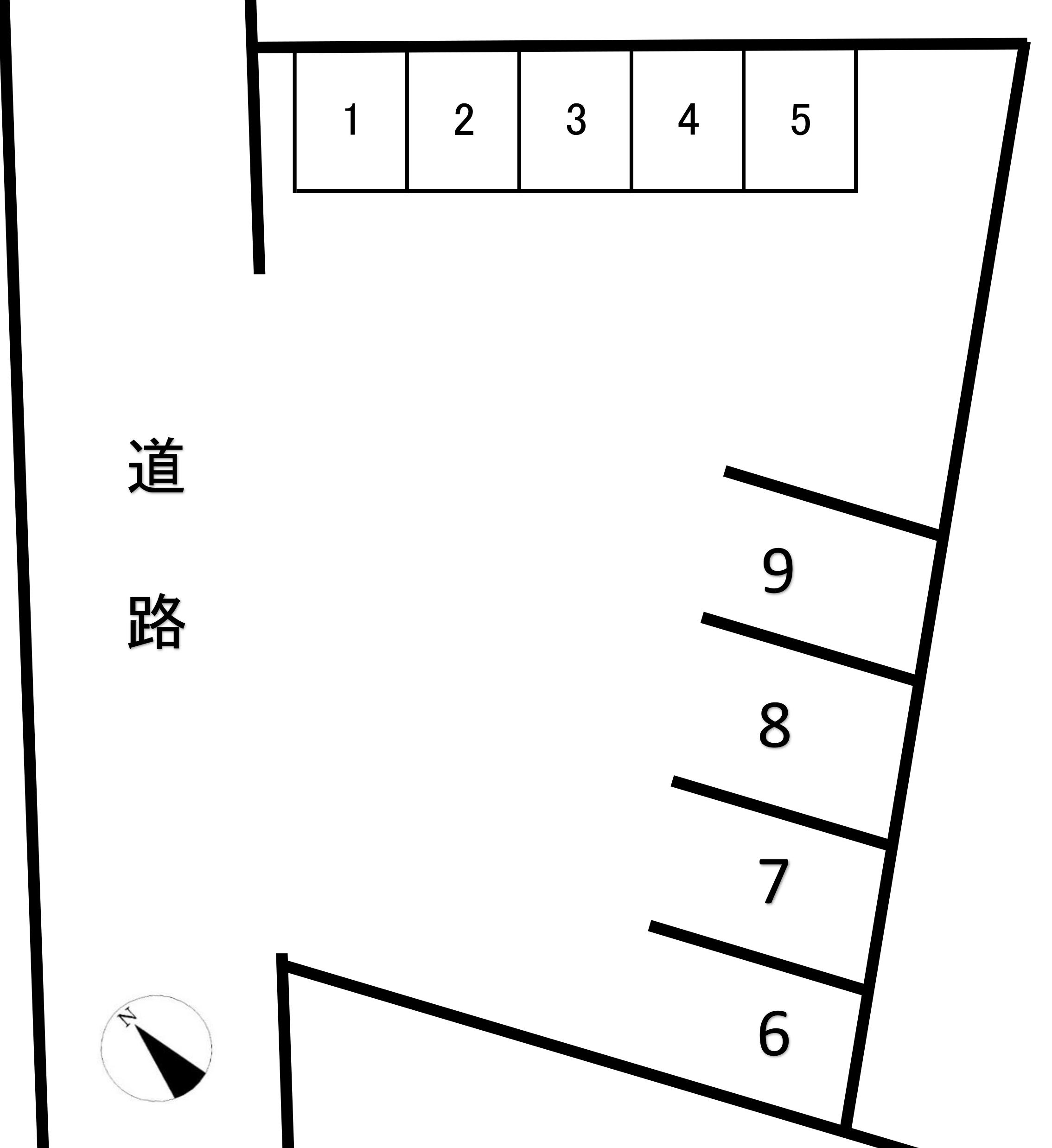 城北町月極駐車場の駐車配置図