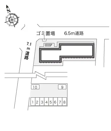 桜(23148)　敷地外駐車場の駐車配置図