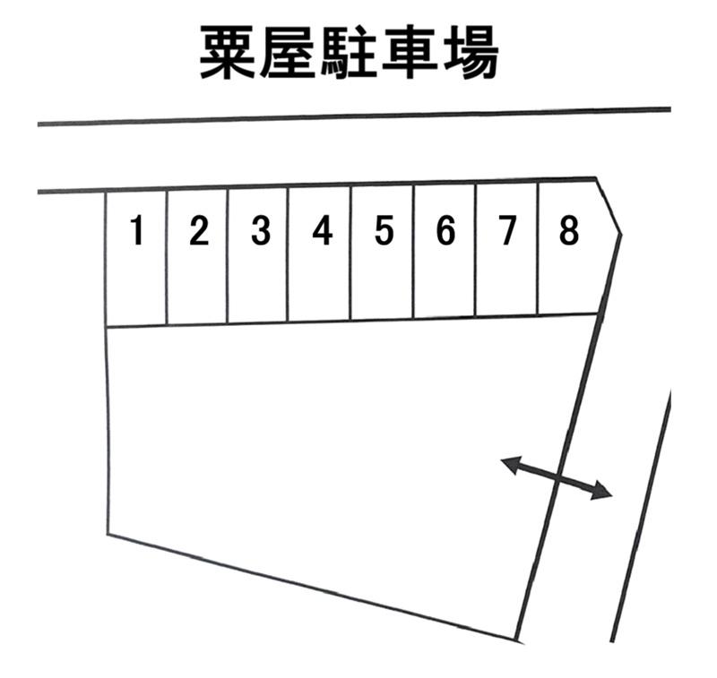 粟屋駐車場の駐車配置図