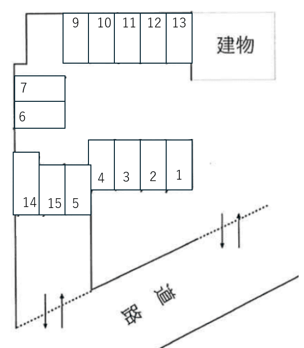 港町宮本パーキングの駐車配置図