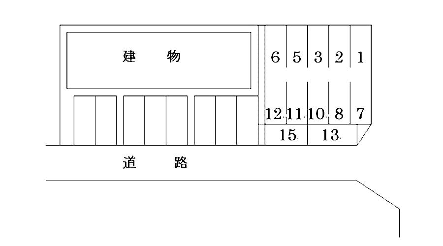 カームハイツ駐車場の駐車配置図
