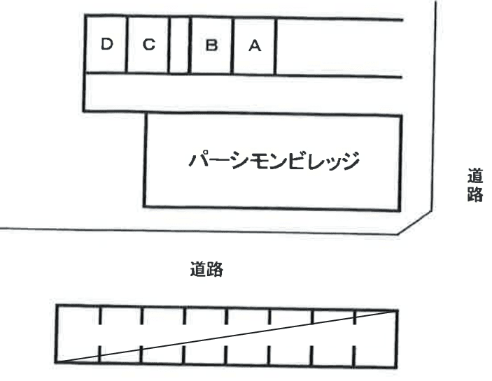 渡辺根岸台第３Ｐの駐車配置図
