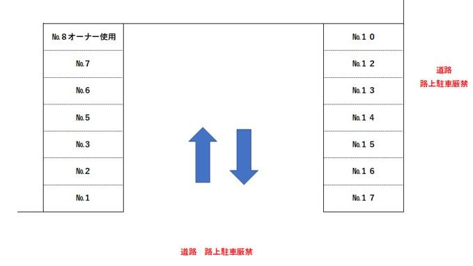 森山駐車場の駐車配置図