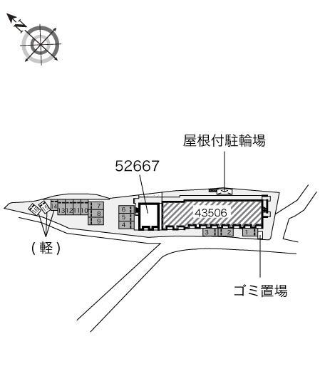 サンビレッジ(43506)の駐車配置図